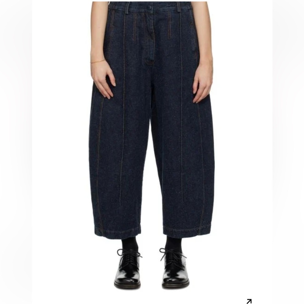 Cordera Navy Curved Leg Denim Jeans